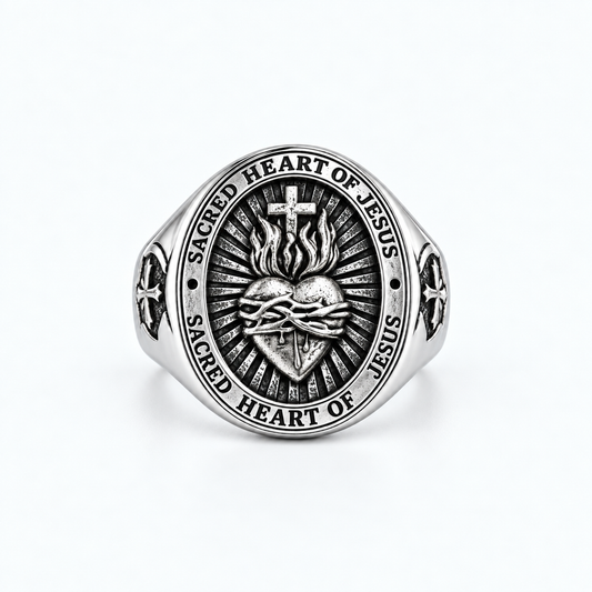 Sacred Heart Signet, silver, packshot