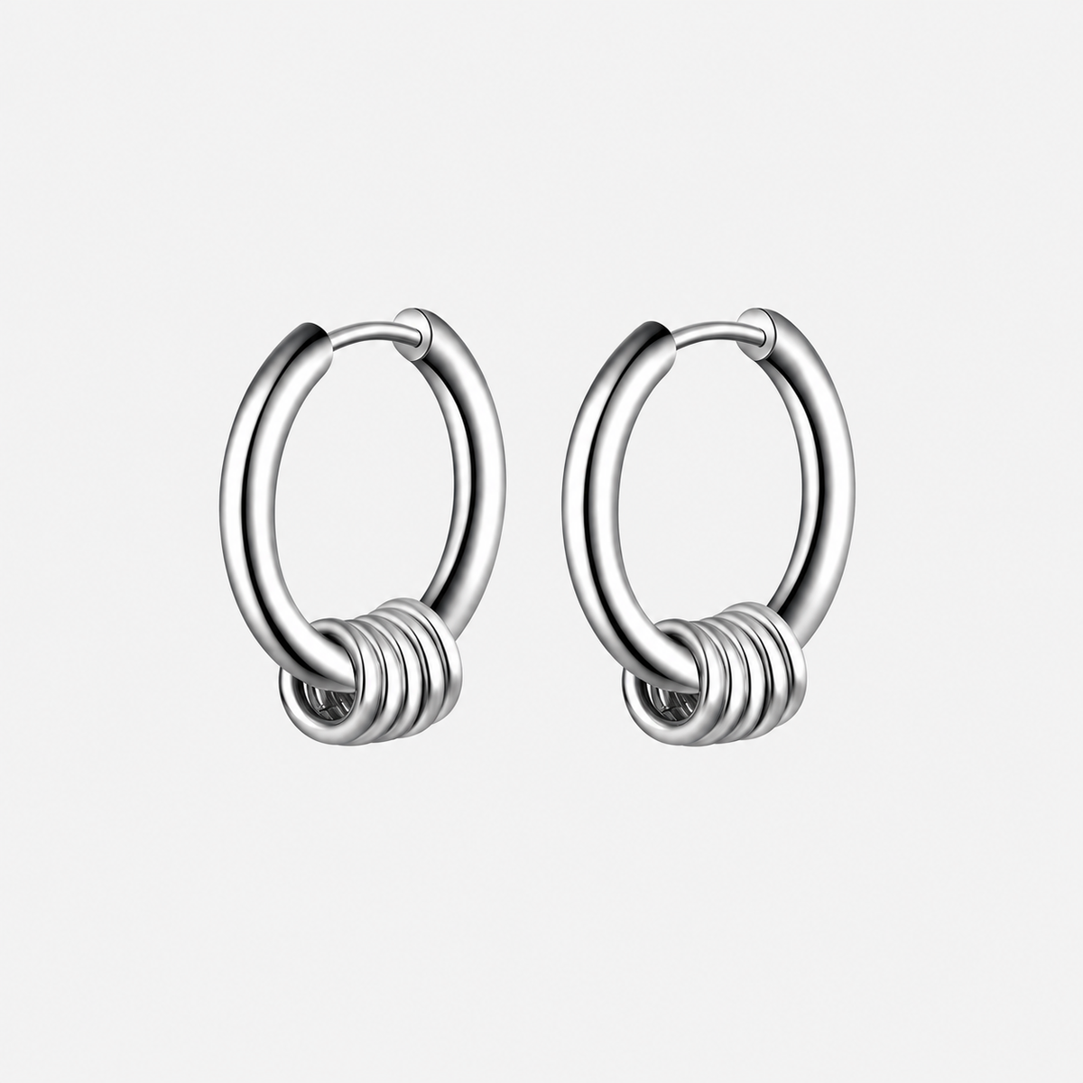 Rosary Hoops, silver, packshot