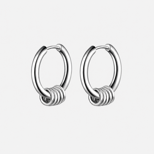 Rosary Hoops, silver, packshot