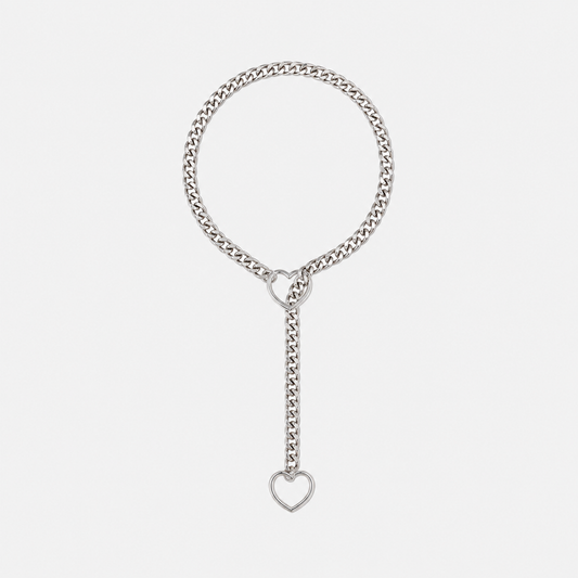 Halter Heart Chain, silver, packshot