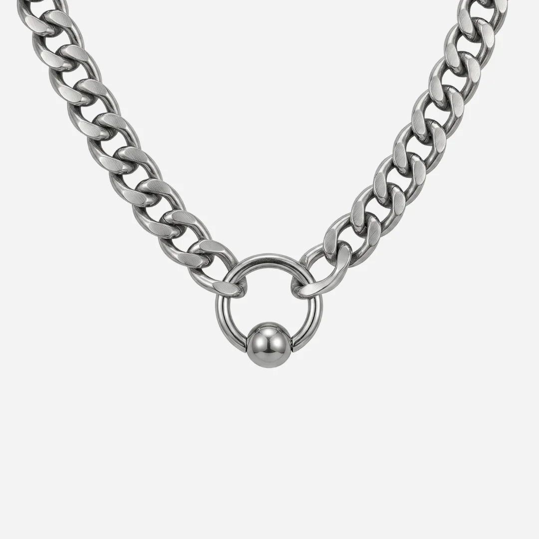 O-Chain Choker, stainless steel, packshot