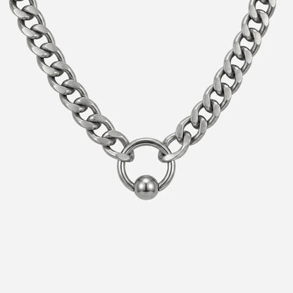 O-Chain Choker, stainless steel, packshot