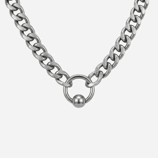 O-Chain Choker, stainless steel, packshot