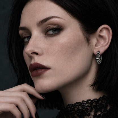 Ossuary Hoop Earrings worn — portrait
