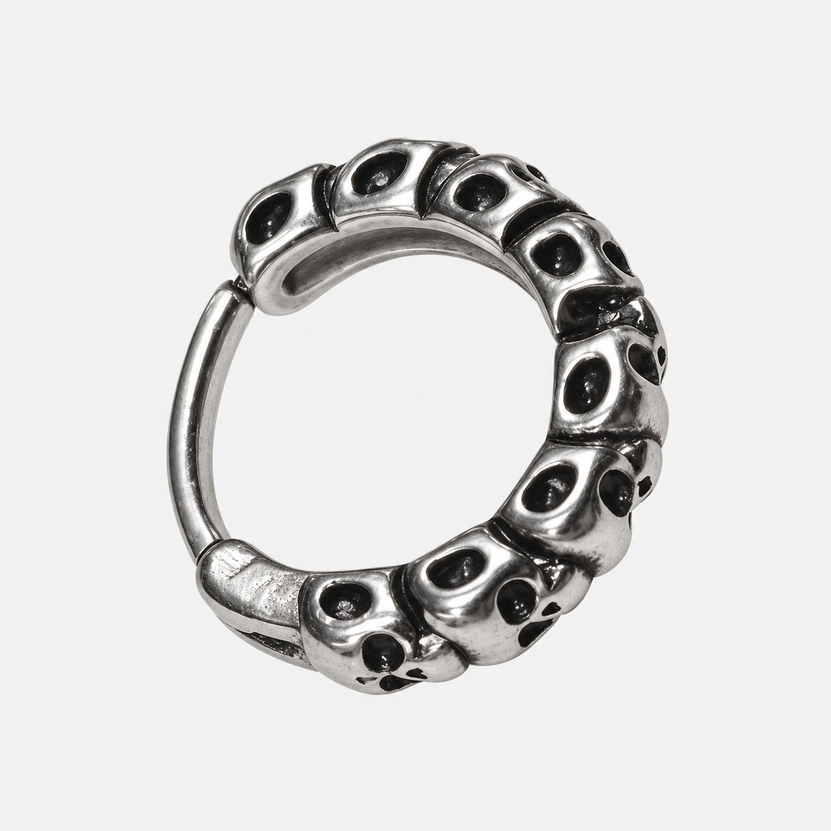 Ossuary Hoop Earrings — three-quarter detail