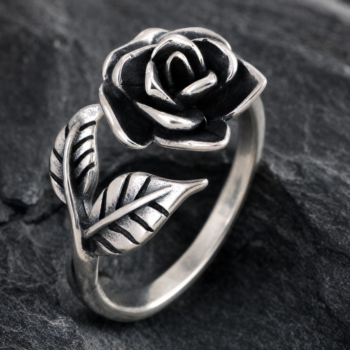 Night Bloom Rose Ring