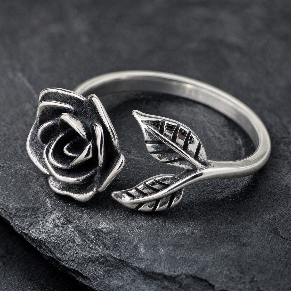 Night Bloom Rose Ring